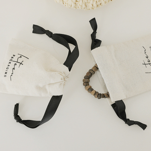 Wholesale Custom Fashion Portable Reusable Jewelry Packaging Linen <b>Dust</b> <b>Bag</b> Drawstring Pouch - Product Image 3