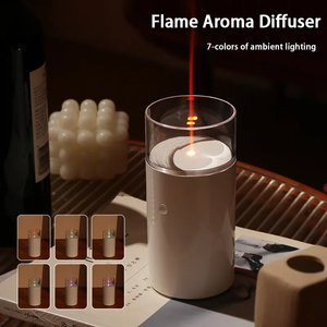 Diffuseur d'arômes sans fil rechargeable <span class=keywords><strong>7</strong></span> couleurs 2000 mAh, humidificateur ultrasonique portable pour voiture, hôtel, maison, en plastique - Product Image 5