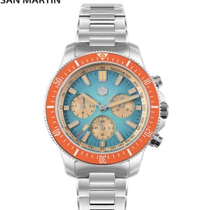 Saint Martin 40mm Diver <b>Chronograph</b> <b>Automatic</b> Watch Men's China Peacock SL-4801 Luminous Sapphire Waterproof 20Bar SN0118G-JS - Product Image 1