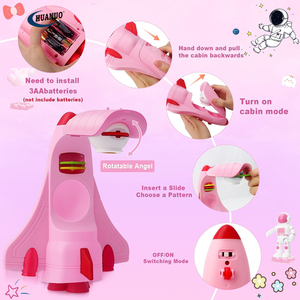 Proyektor gambar pesawat luar angkasa proyeksi Anak proyektor gambar dengan mainan kapal roket proyektor Gambar - Product Image 2