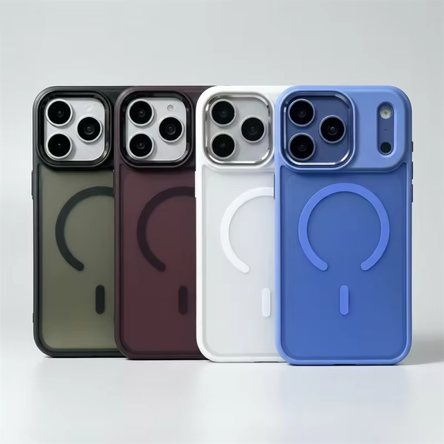 2026 Hot Trendy Tpu Pc Blue Color clear Matte Durable Strong Magnetic Phone case for iphone 18 Pro Max,for iphone 18 Series case
