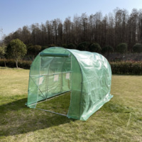 Precio de Distribuidor Mayorista Invernadero de Aro para Jardín y Hogar con Ventana Enrollable de Acero con Recubrimiento en Polvo de 19-25mm y Lámina de PE de 3x2x2m