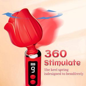 Mini Masajeador Amazon Rose M-B890, Silicona Roja, ABS, Pantalla Digital, Vibración Silenciosa, Vibrador de Punto G para Mujer - Product Image 4