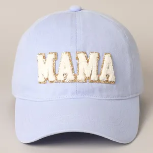 Hot Sale New Arrival Women's Solid Color Hats Mom's Letters Embroidered MAMA Patches For Baseball Hats