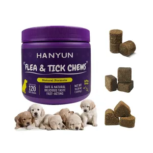 Hanyun OEM 벼룩 & 진드기 방위 보충교재-자연적인 벼룩과 진드기 개를 위한 연약한 씹기 자연적인 응답 개를 위한 구두 벼룩 알약