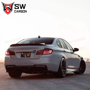 PSM Phong Cách Sợi Carbon Khuếch Tán Phía Sau Cho BMW 5 Series M5 <span class=keywords><strong>F10</strong></span> Mới Phía Sau Bumper Khuếch Tán Lip Spoiler Splitter Hiệu Suất Kit - Product Image 2