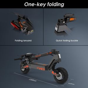 <span class=keywords><strong>Trottinette</strong></span> électrique pliable Kukirin G2 pour adultes, batterie 48V 15Ah, autonomie 55 km, pneus de 10 pouces, écran tactile, freins à disque doubles - Product Image 6