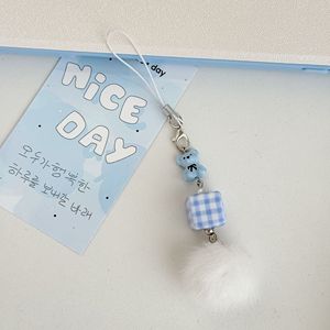 <span class=keywords><strong>Porte</strong></span>-clés Ours <span class=keywords><strong>Bleu</strong></span> Style Sel Marin avec Nœud et <span class=keywords><strong>Pompon</strong></span> Blanc pour Filles Mignonnes – Accessoire de Mode Quotidien - Product Image 5