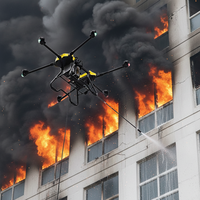 Drone de lutte contre les incendies à haute pression en plastique avec pompe à eau, prêt à voler, 4100 PSI, pour usage domestique et lavage de voitures