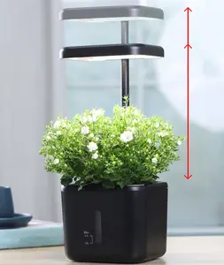 Led Grow Light Indoor Flower Pots Rega Automática Flower Pot Auto Absorção Decoração Flowerpot