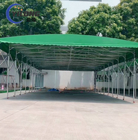Auvent de garage rétractable pliable en toile imperméable pour l'extérieur, avec structure en acier