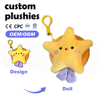 Porte-clés en peluche Kawaii en forme de petite étoile jaune, personnalisé en usine, porte-clés en peluche, porte-monnaie, porte-clés en peluche