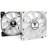 Ventilateur de refroidissement CPU ARGB blanc 120 mm Infinity Mirror 12 V avec interface 3 broches pour boîtier PC