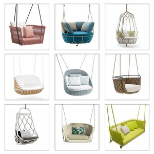 Cesta de Metal colgante moderna <span class=keywords><strong>para</strong></span> interior/exterior, cuna <span class=keywords><strong>para</strong></span> dormitorio, hamaca individual <span class=keywords><strong>para</strong></span> sol - Product Image 4