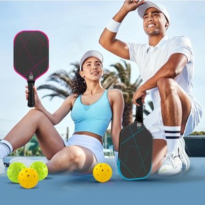 Raqueta de Pickleball Heli Sports Products, Fibra de Carbono T700, Color Cian Degradado, 420x190x16mm, Forma P1 - Product Image 4