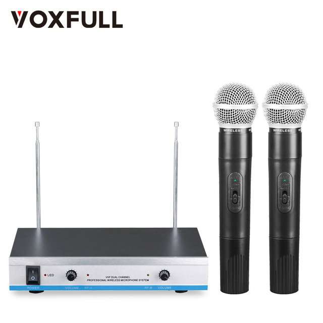 Voxfull WS1260 Professional VHF One Drags Two Microphone Wireless Dynamic Microphone