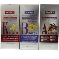 Serum Rambut Organik ALAPEX Keratin Minyak Argan Kolagen Menutrisi Memperbaiki Menghaluskan 100ml Untuk Penggunaan di Rumah