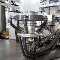 Machine de soufflage de film plastique monocouche de laboratoire pour les tests d'échantillons de film plastique