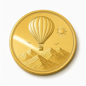 Pièce commémorative en cuivre pur 999 de 1 once avec bordure baroque gravée, pour prix de concours de poésie et récompense de concours d'essais - Product Image 1