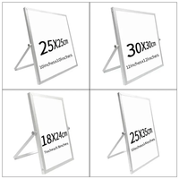 Petit tableau blanc effaçable double face magnétique pliable à 360 degrés avec support
