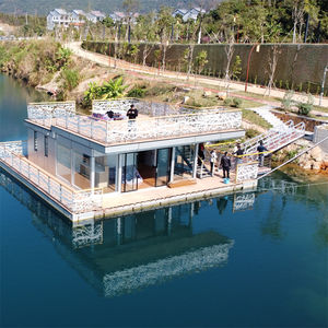 Prix d'usine Maison flottante de luxe préfabriquée en acier et aluminium, <span class=keywords><strong>quai</strong></span> flottant, maison <span class=keywords><strong>sur</strong></span> l'eau pour la famille, vente chaude aux États-Unis - Product Image 5