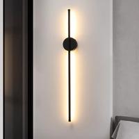 Applique murale de fond de salon rechargeable magnétique Grille longue chambre à coucher Lampe murale d'ambiance à LED