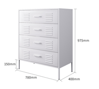 Armoire Métallique Moderne Pliable à Tiroirs Multiples, Commode en Fer pour Salon, Chambre, Bureau à Domicile, Salle à Manger, Garde-Manger, Usage Commercial