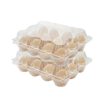 Plateau à œufs rectangulaire en PET/PVC transparent thermoformé, personnalisable, écologique, avec 6/8/12/15/30 alvéoles, pour usage domestique, vente en gros