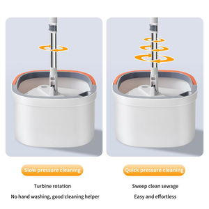 360 độ xoay có thể thu vào xử lý ma thuật quay lau và xô thiết lập cho hộ gia đình sạch sẽ và bẩn tách sàn làm sạch - Product Image 5