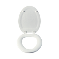 Siège de toilette en bois, couleur blanc/os, style américain, 19 pouces, populaire
