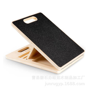 Tabla inclinada de madera antideslizante ajustable para yoga, pilates, fitness, estiramiento y equilibrio, para ejercicios en casa o gimnasio. - Product Image 2