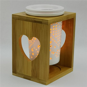 Sáng Tạo Tự Nhiên Tre Và Gốm Thủ Công Cảm Ứng Sạc Điều Khiển Từ Xa RGBW LED Tâm Trạng Bàn Đèn Ngủ - Product Image 4