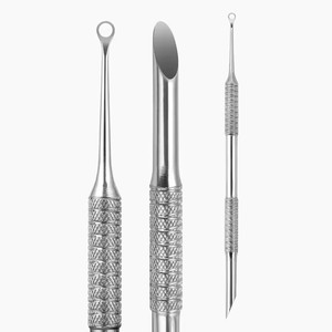 ที่กำจัดหนังกำพร้าที่ดันหัวแบบวงกลมสำหรับทำเล็บสเตนเลสสตีลตะไบเล็บเครื่องมือทำเล็บ - Product Image 2