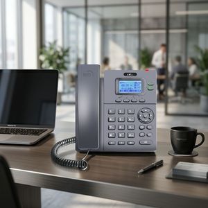 2 SIP Accounts <strong>VoIP</strong> <strong>Phone</strong> with Power Adapter 2.4 Inch Backlit LCD IP <strong>Phone</strong> Office Desk Telephone for Business Call Center - Product Image 5
