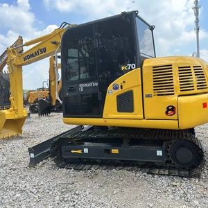 Mini-excavatrice Komatsu PC70 d'occasion 95% neuve, 7 tonnes, importée du Japon, excavatrice sur chenilles d'occasion 7 tonnes, mini-pelleuse Komatsu PC70 à vendre - Product Image 1