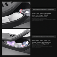 Organisateur de rangement pour voiture compatible avec Tesla Model 3/Y/X 2023 (version améliorée) – Compartiments de poche de porte en TPE – Ensembles de 2 ou 4 pièces
