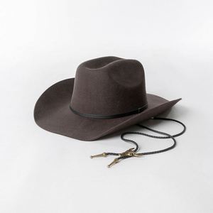 Wholesale Luxury Quality Vintage Lady Wide Brim Western Cowgirl Hats 100% Wool Fedora Felt Women Custom Cowboy Hat - Product Image 5