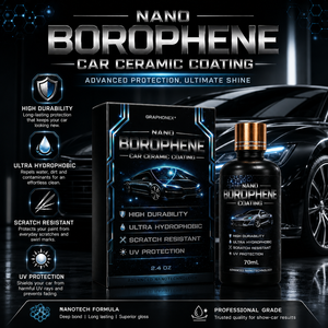 GRAPHONEX NANO BOROPHENE น้ำยาเคลือบเซรามิกสำหรับรถยนต์ 1000 มล. ป้องกันรอยขีดข่วน กันน้ำได้ดีเยี่ยม ป้องกันรังสียูวี ทนทาน - Product Image 3