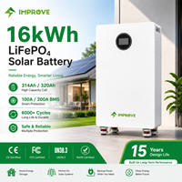 Batterie LiFePO4 séparée 16 kWh 32 kWh 51,2 V 320 Ah 640 Ah sur chariot pour système de stockage d'énergie solaire CAN 8000+ cycles BMS intelligent OEM ODM