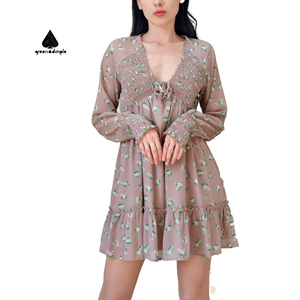 Luxe Hawaïin fantaisie adulte lin jupe femmes belle décontracté à manches longues courtes Maillard robes pour femmes dames - Product Image 2