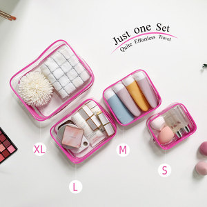 Nouveau Portable grande capacité étanche Transparent maquillage sacs de lavage <span class=keywords><strong>sac</strong></span> de rangement de voyage PVC clair <span class=keywords><strong>sac</strong></span> cosmétique avec fermeture éclair - Product Image 2