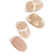 Autocollant pour ongles en gel semi-durci or antique avec motif floral pour un look naturel - Product Image 3