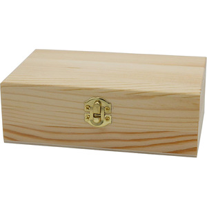 Boîte de rangement en bois massif, boîte à bijoux rectangulaire verrouillable, boîte d'emballage pour huiles essentielles, boîte cadeau, épaisseur personnalisable - Product Image 2