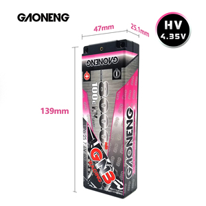 Batería GNB GAONENG 8000MAH 2S 7.6V 100C 200C con Carcasa Rígida de 5mm 5.0mm para Auto RC 1:10 1/10 - Product Image 2