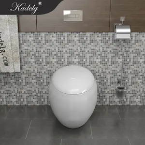 Trung Quốc nhà máy thiết bị vệ sinh nhà vệ sinh nồi trở lại tường trứng Pop hình dạng comode nhà vệ sinh cho phòng tắm