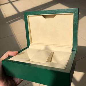 Estuche de Reloj de Cuero Premium Verde, Caja de Almacenamiento Individual para Reloj con Bolsa de Regalo y Accesorios - Product Image 5