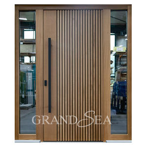 Australie poignées de porte modernes luxe extérieur simple feuille porte en bois acier simple fronts principaux portes conception pour <span class=keywords><strong>Villa</strong></span> - Product Image 6