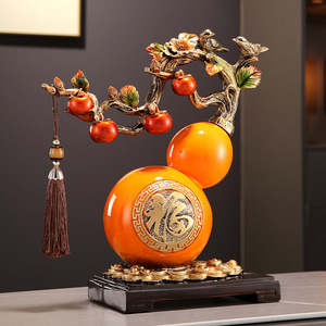 Persimmon Ruyi calabaza ornamento porche TV gabinete escritorio vino gabinete decoración sala de estar suerte regalo de inauguración - Product Image 2