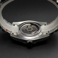 Orologio in Acciaio con Ghiera Scanalata da 41mm, Vetro Zaffiro Cyclops, Quadrante Blu Cielo, Compatibile con Movimento 8285, MOQ 1