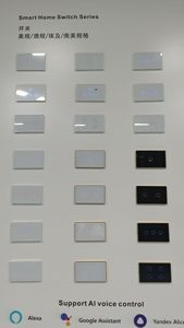 Conception de maison intelligente <span class=keywords><strong>tuya</strong></span> zigbee interrupteur mural contrôlé par WIFI 220V 2 gangs 3 gangs 4 gangs 1 voie panneau de cristal de verre tactile smart s - Product Image 2
